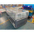 Four side horizontal glass freezer display Island Freezer